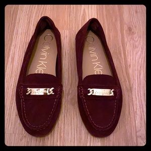 Calvin Klein suede flats